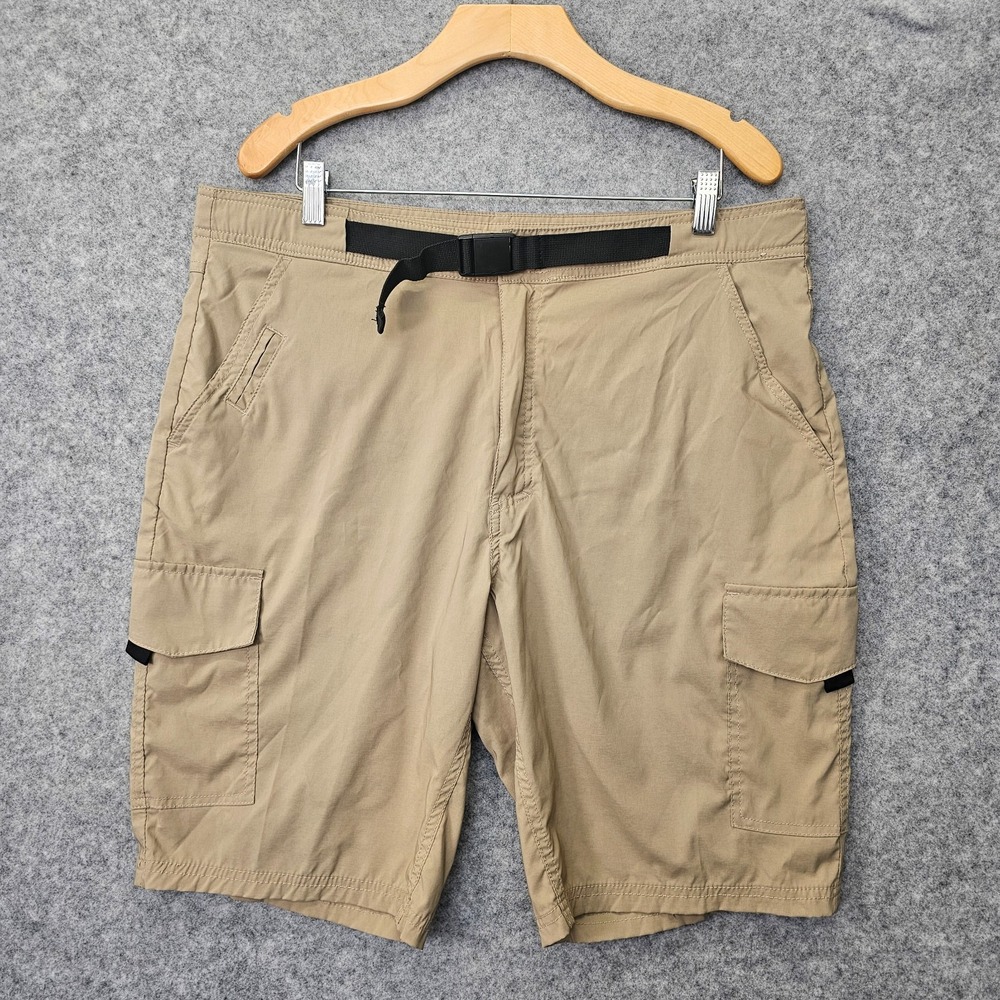 OUTDOOR LIFE Shorts Mens L Khaki Tan Cargo Performance Hike Utility Dad 38 x 9